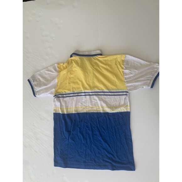 Vintage‎ 90’s Men 1/4 Button Members Only Striped Polo Short Sleeve Shirt Size M - Picture 2 of 7